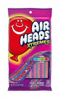 Airheads Xtremes Very Berry Candy Belts - 4.5oz
