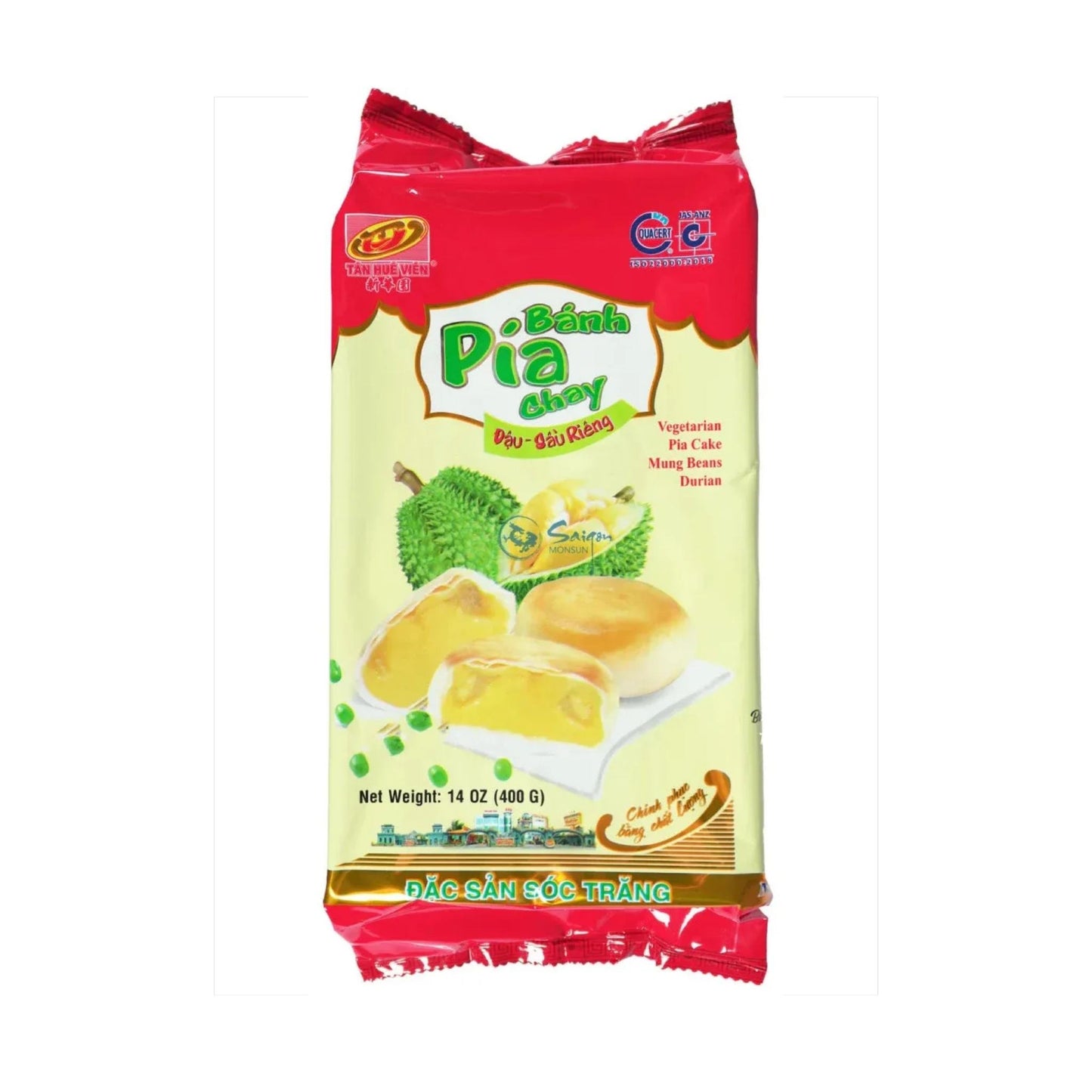 Banh Pia mung bean cake with durian 400g