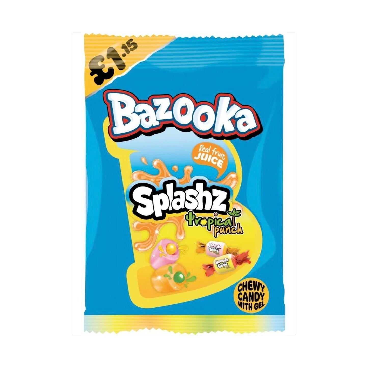 Bazooka Splashz Tropical Punch 120g