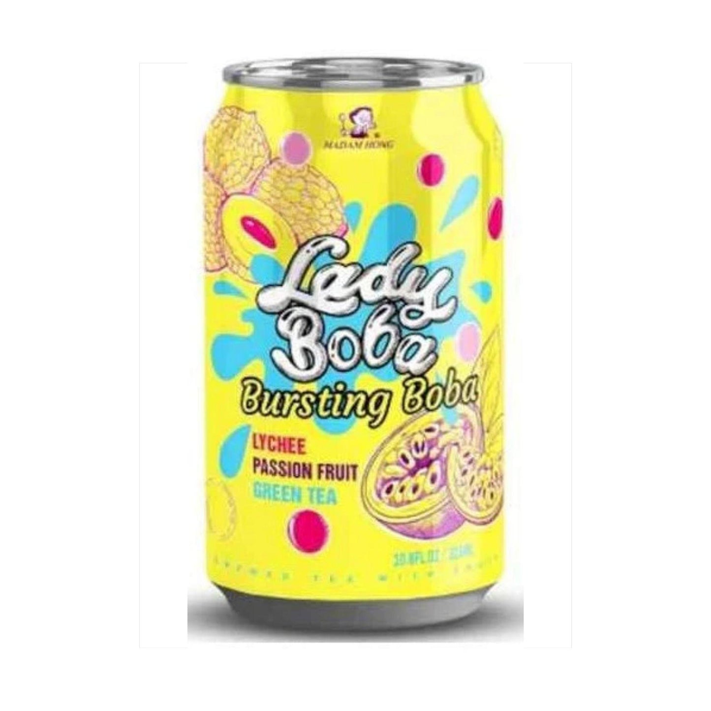 Madam Hong Lady Boba Lychee Passion Fruit Green Tea 320ml TWN