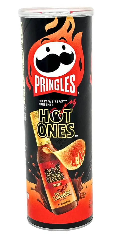 Pringles Hot Ones Los Calientes Rojo Crisps Can 5.5oz (156g)