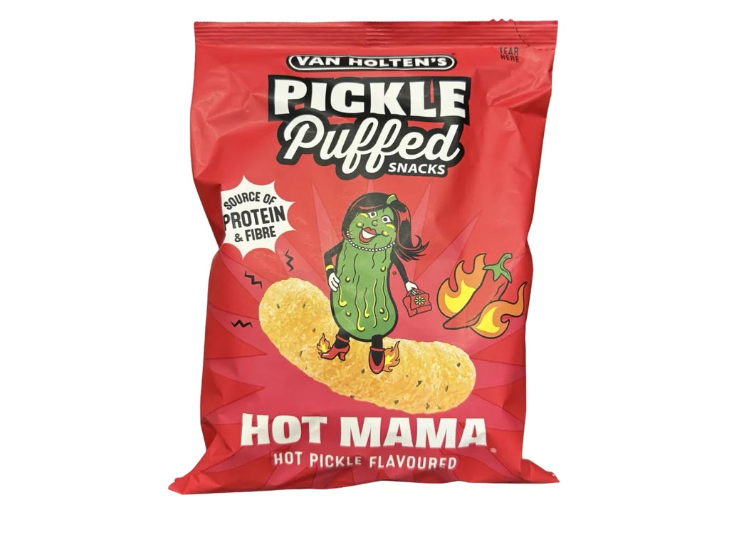SNACK VAN HOLTENS 90 GR HOT MAMA PICKLE PUFFS