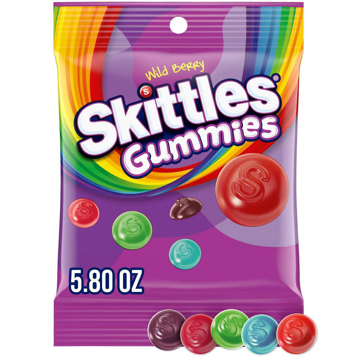 Skittles Gummies Wildberry Fruit Gummy Candy Bag