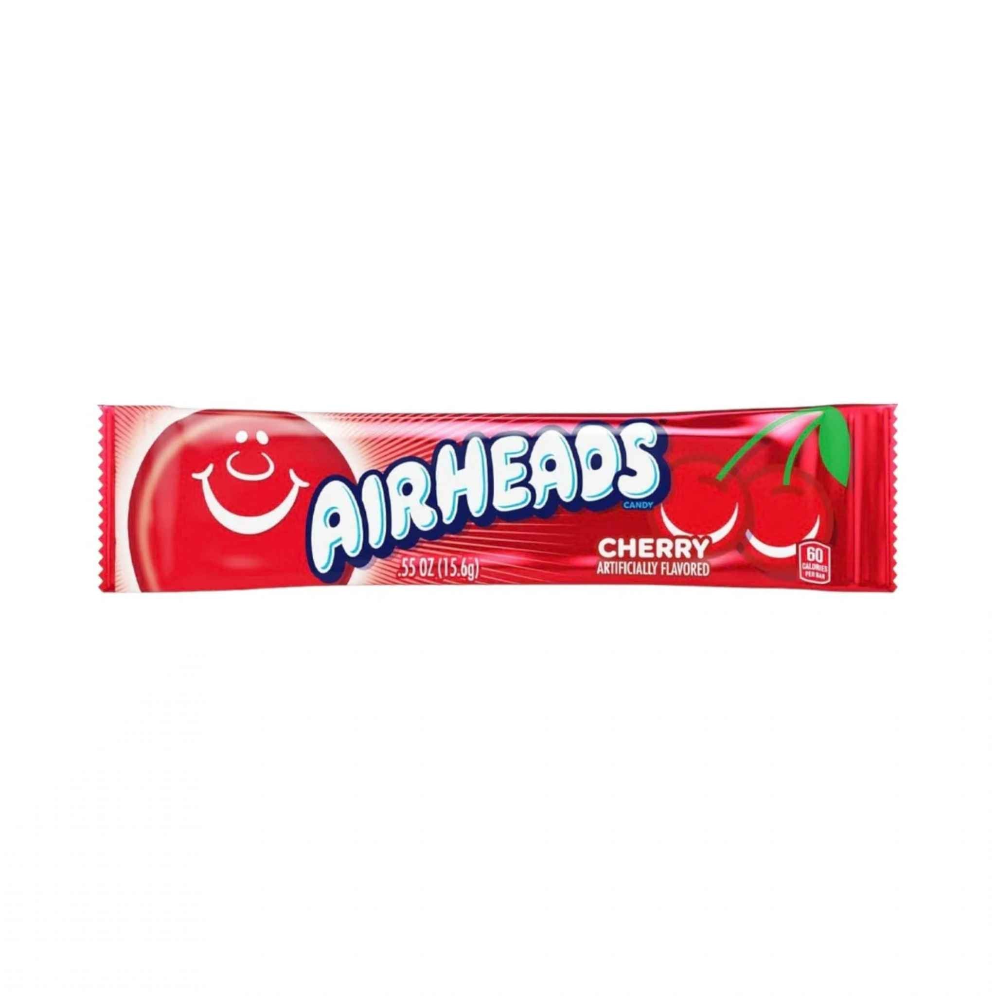 Žvýkací bonbon Airheads Cherry 15,6g v červeném obalu s logem balónku.