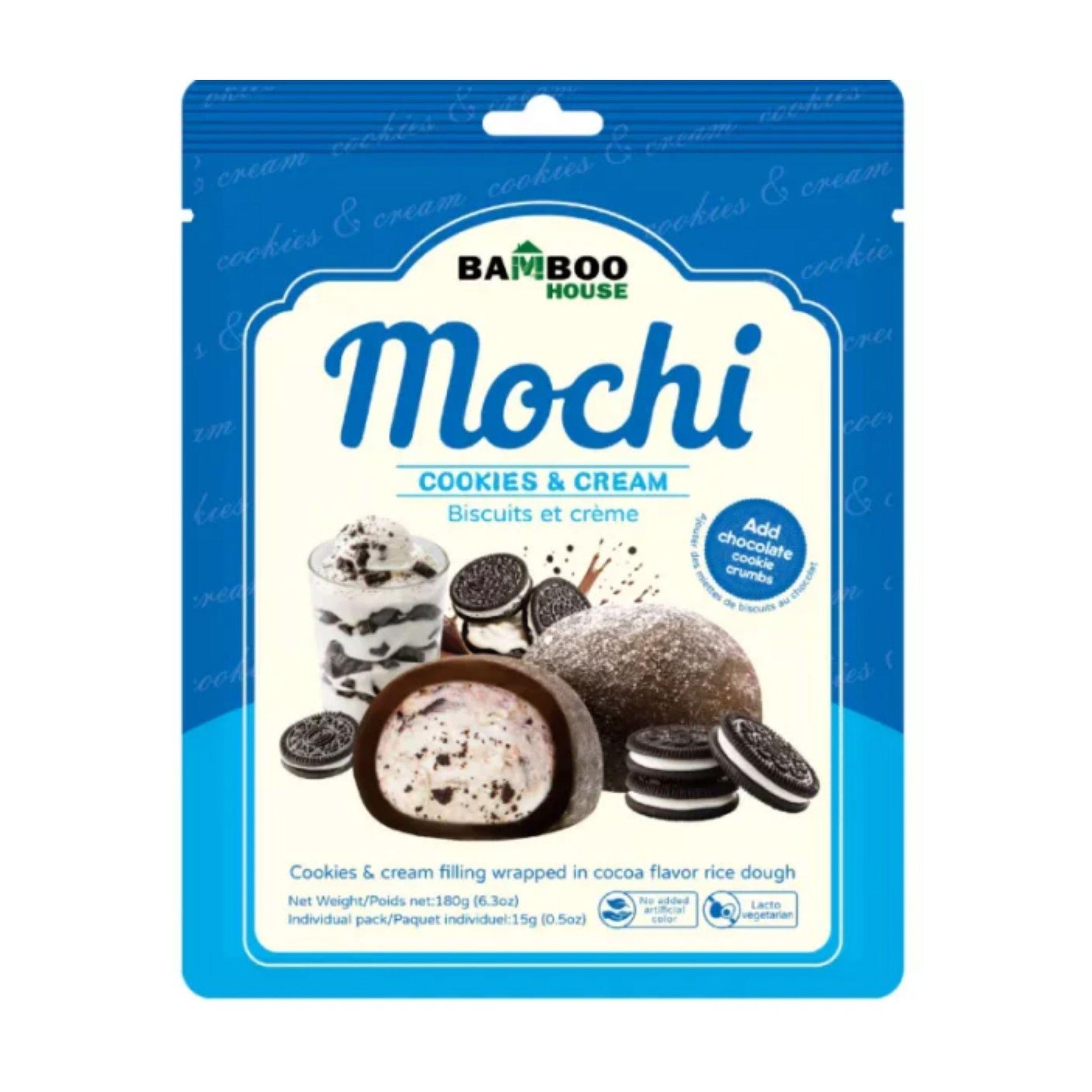 Mochi with cookies and cream