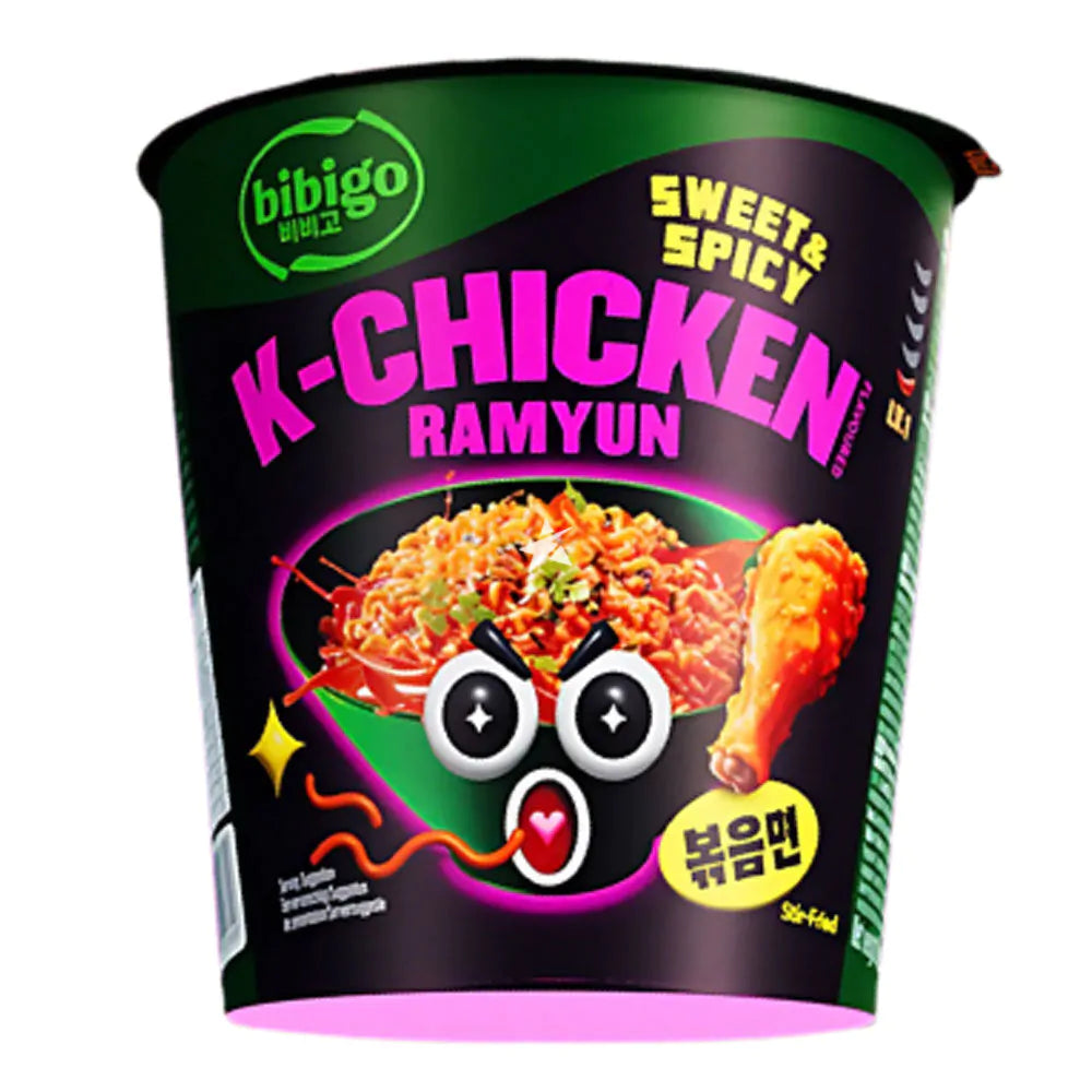 Bibigo Korean Style Stir-Fried Cup Ramyun K-Chicken Flavour 97.5g