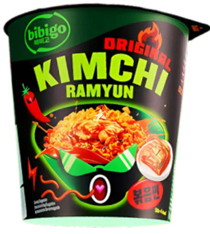 Bibigo Korean Style Stir-Fried Cup Ramyun Original Kimchi Flavour 98g
