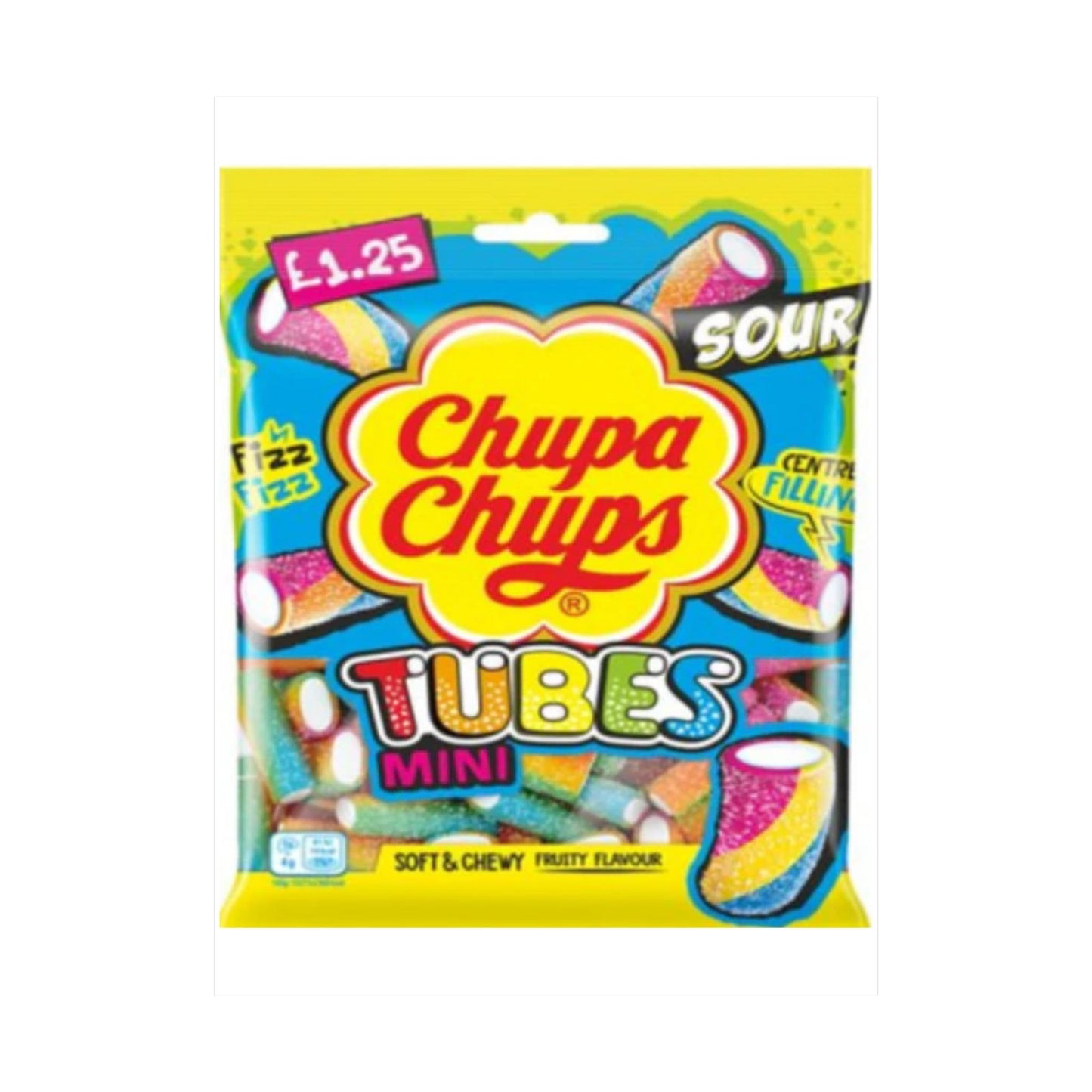 Chupa Chups Mini Sour Tubes 120g