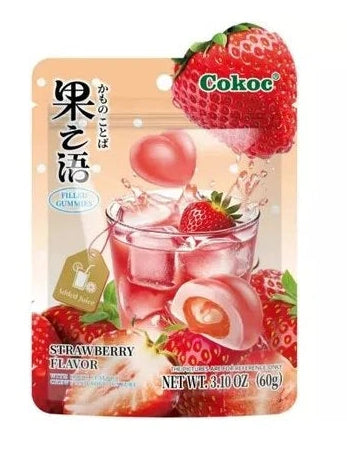 Cokoc filled gummy candies with strawberry flavor 60g