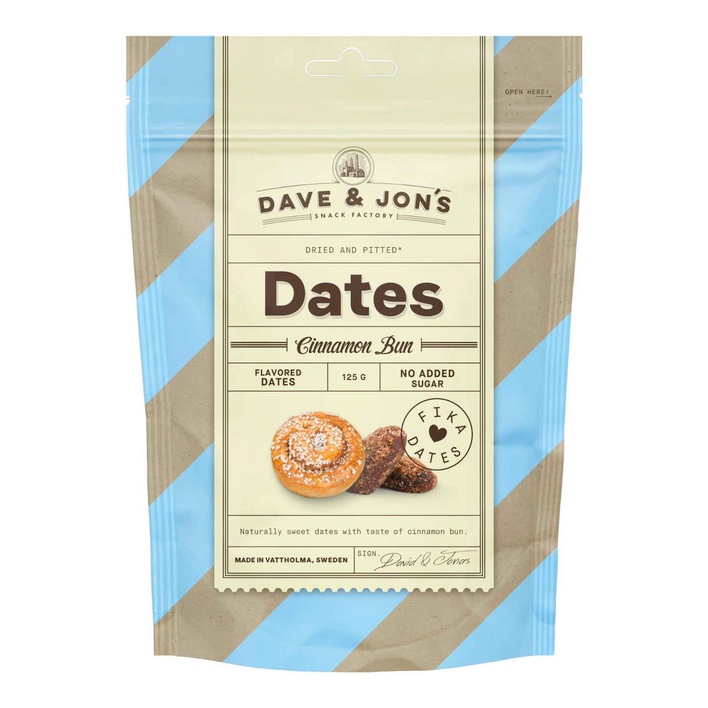 DAVE & JON'S 125 GR DATES CINNAMON BUN