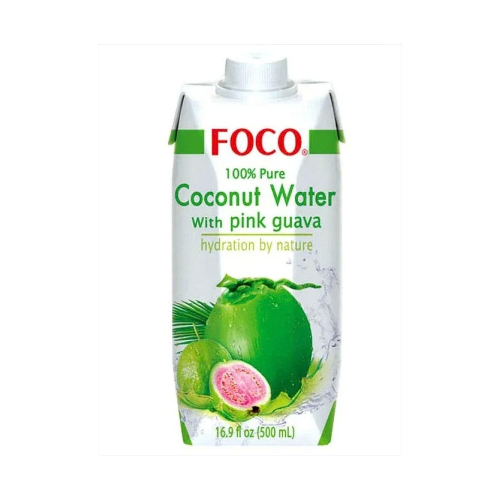 FOCO Kokosová voda s růžovou guavou 500 ml