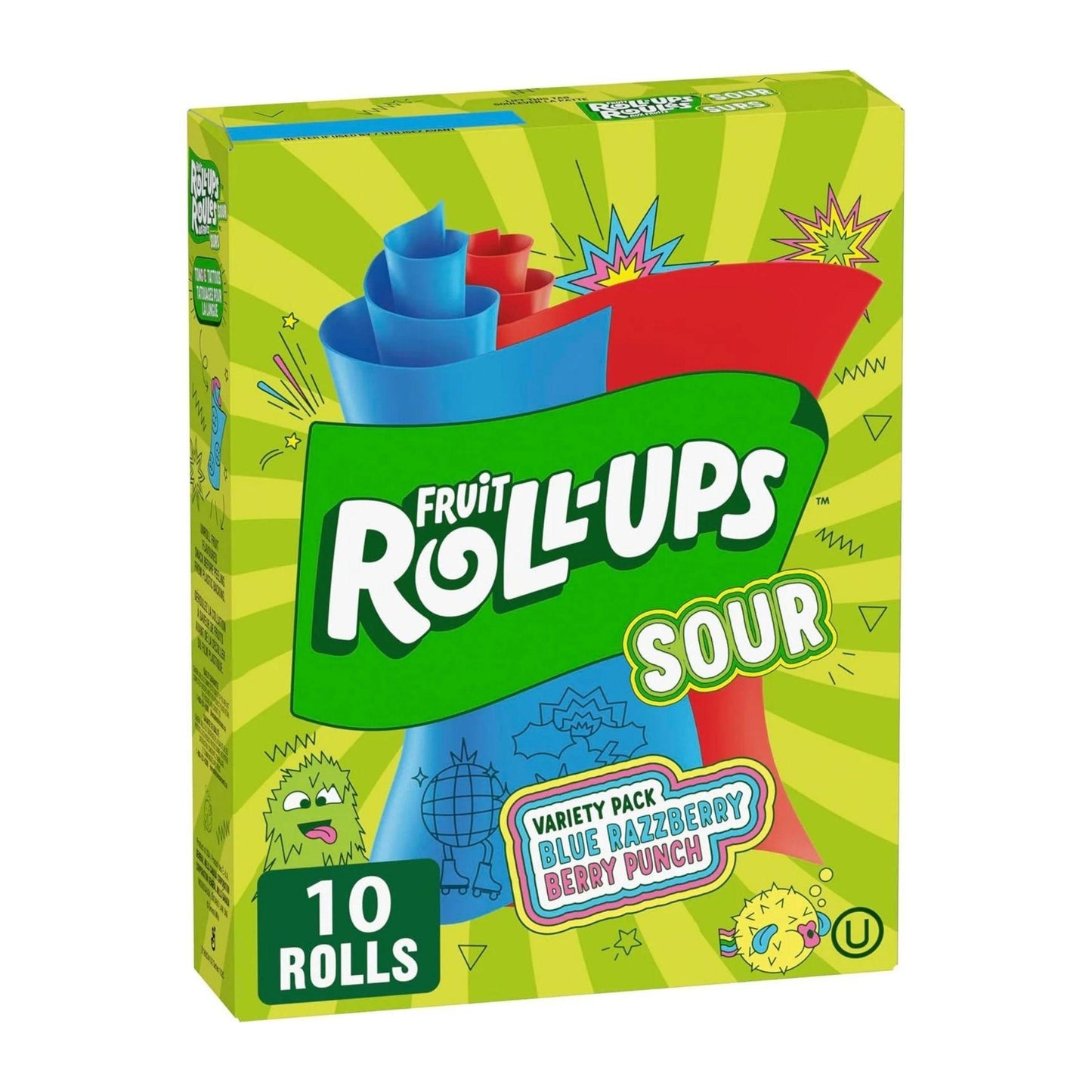 Fruit Roll-Ups Sour Roules Aux Fruits 10s 141g