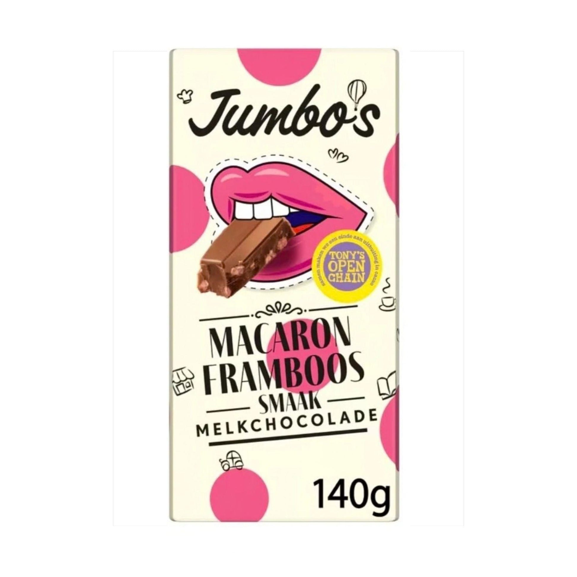 Jumbo's Melkchocolade Macaron Framboos Limited Edition 140 g