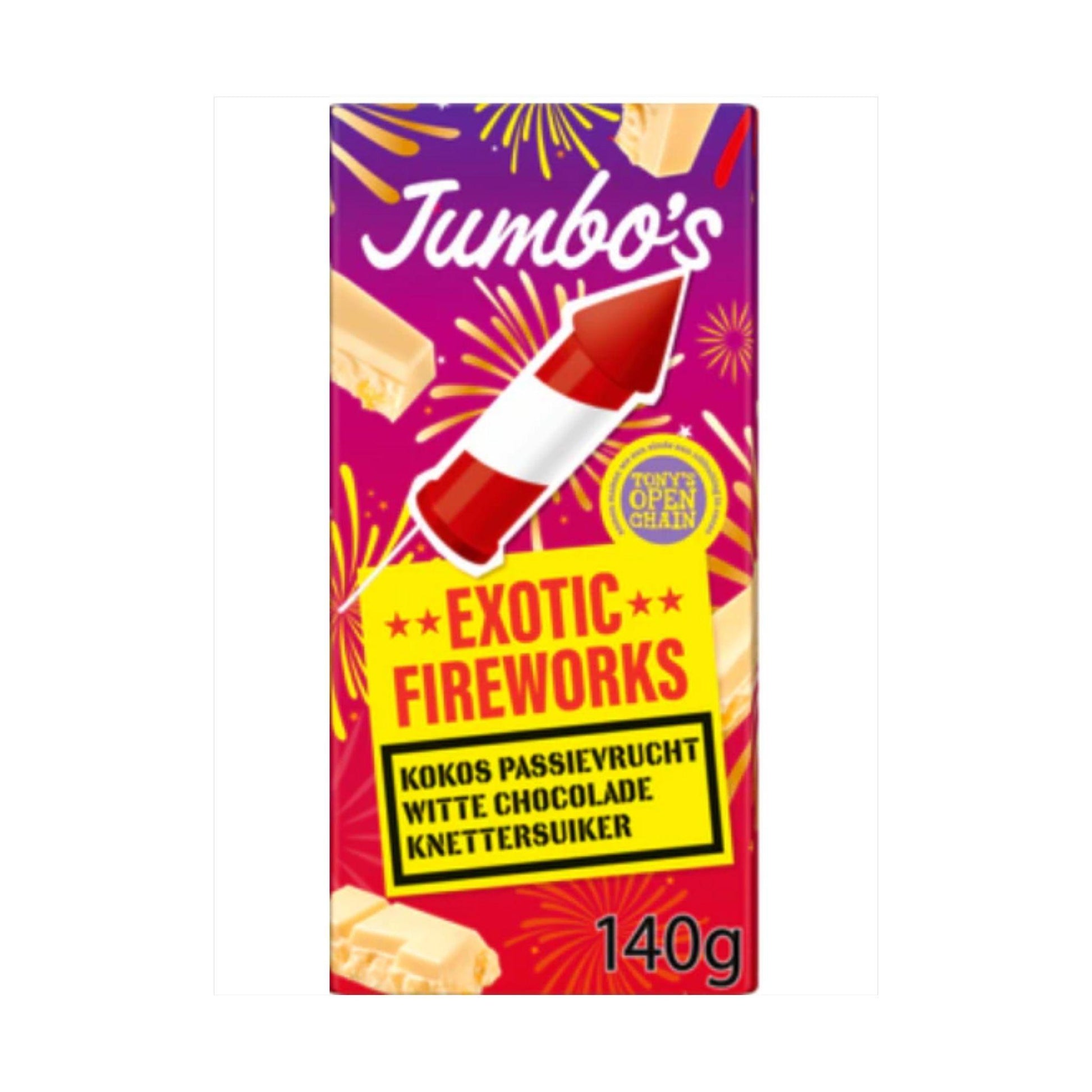 Jumbo's Witte Chocolade Exotic Fireworks 140g
