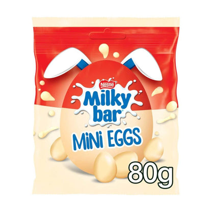 Milkybar White Chocolate Easter Mini Eggs Sharing Bag 80g