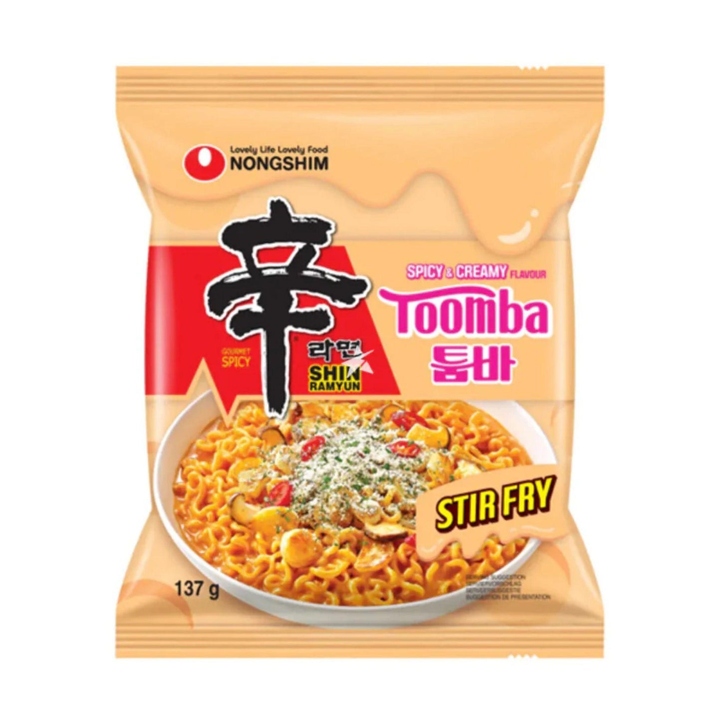 Nongshim Shin Ramyun Stir Fry Toomba (Spicy & Creamy Flavour) 137g