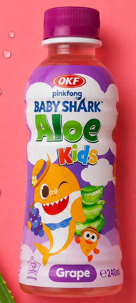 OKF Aloe Baby Shark Grape 240ml