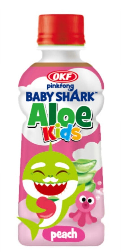 OKF Aloe Baby Shark Peach 240ml