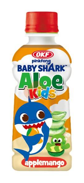 OKF Baby Shark Aloe Kids - Jablko a mango 240ml