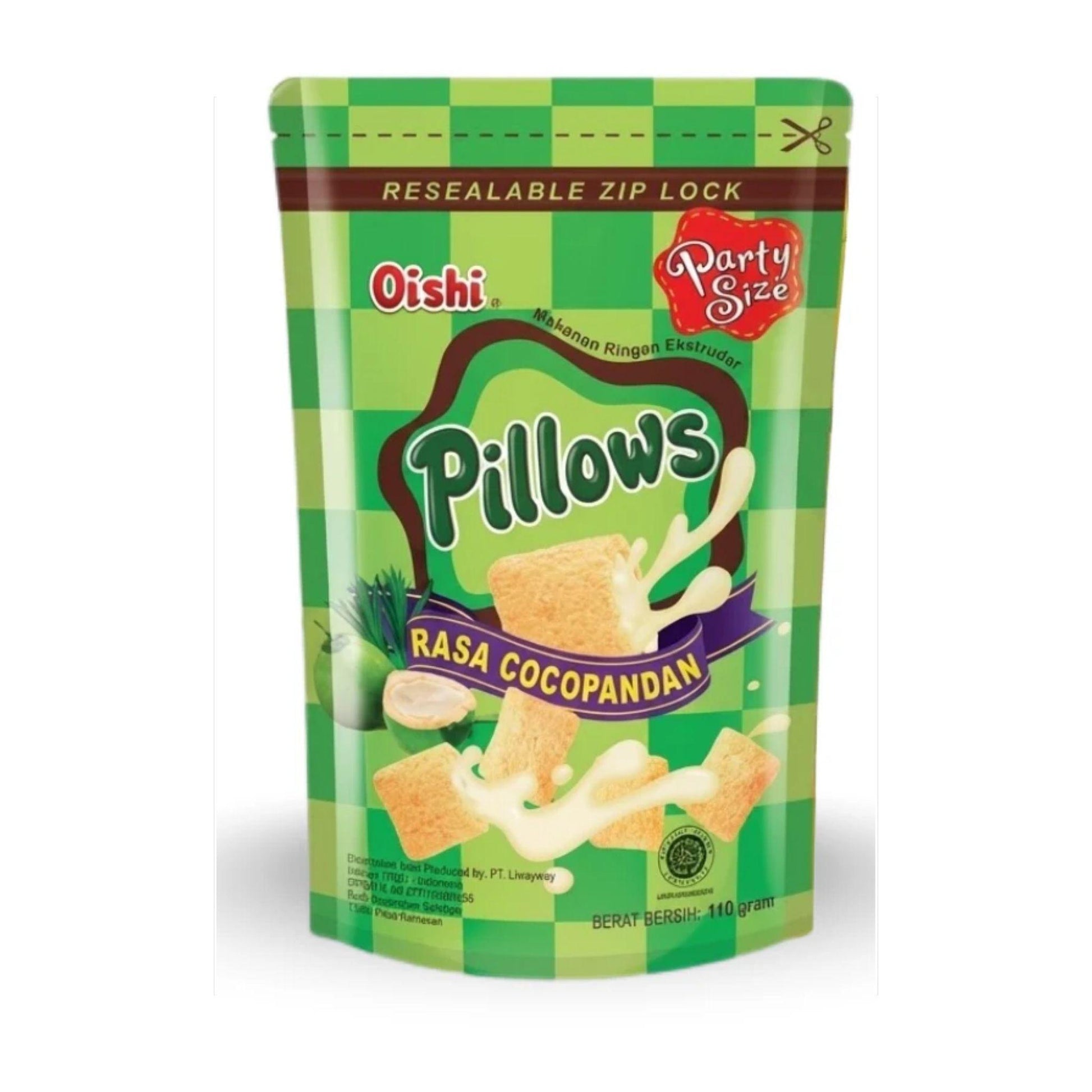 Oishi Pillows Filling Coconut Milk Flavor 80g
