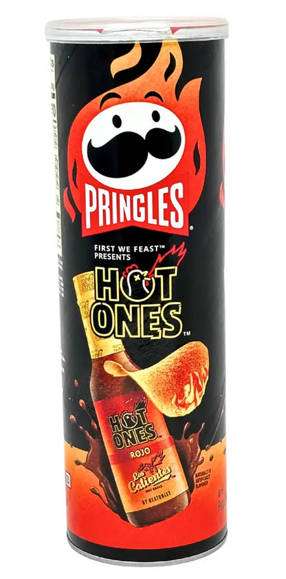 Pringles Hot Ones Los Calientes Rojo Crisps Can 5.5oz (156g)