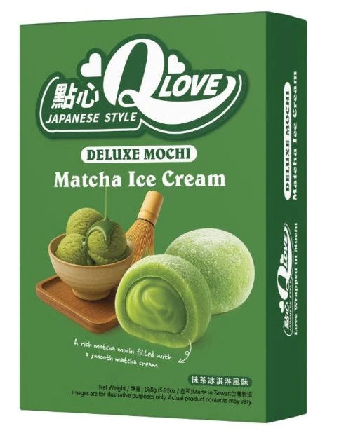 QLove Matcha Ice Cream Deluxe Mochi 168g TWN