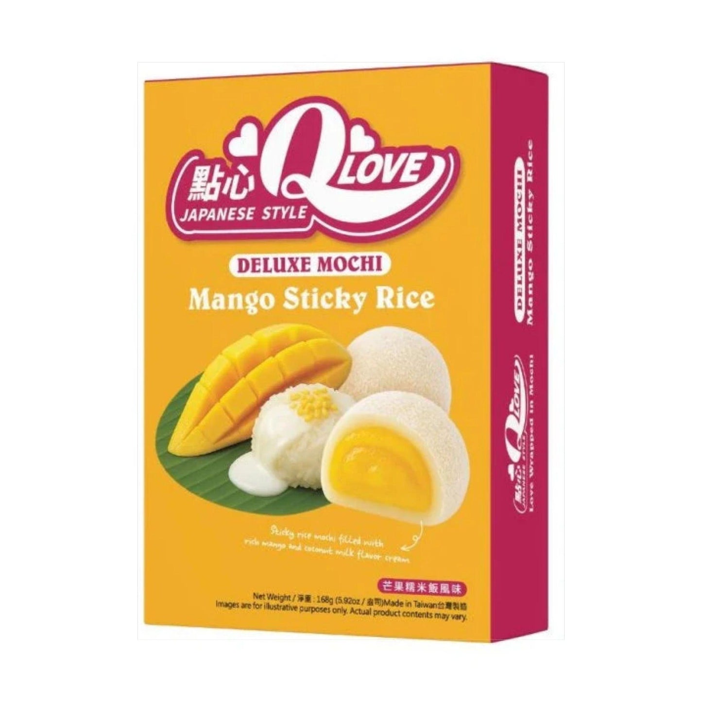 QLove Mango & Sticky Rice Deluxe Mochi 168g TWN