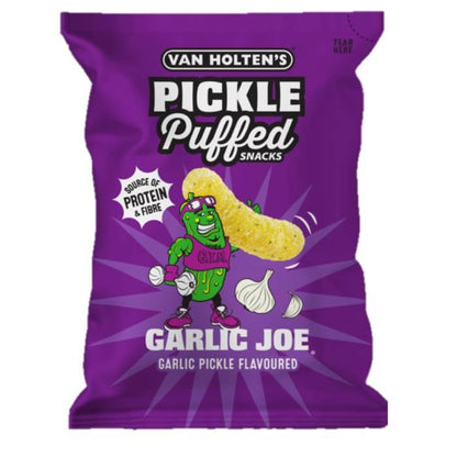 SNACK VAN HOLTENS 90 GR GARLIC JOE PICKLE PUFFS