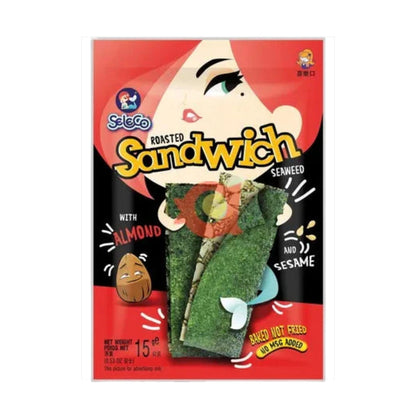 Seleco Seasoned Seaweed Sandwich with Almond and Sesame 15g